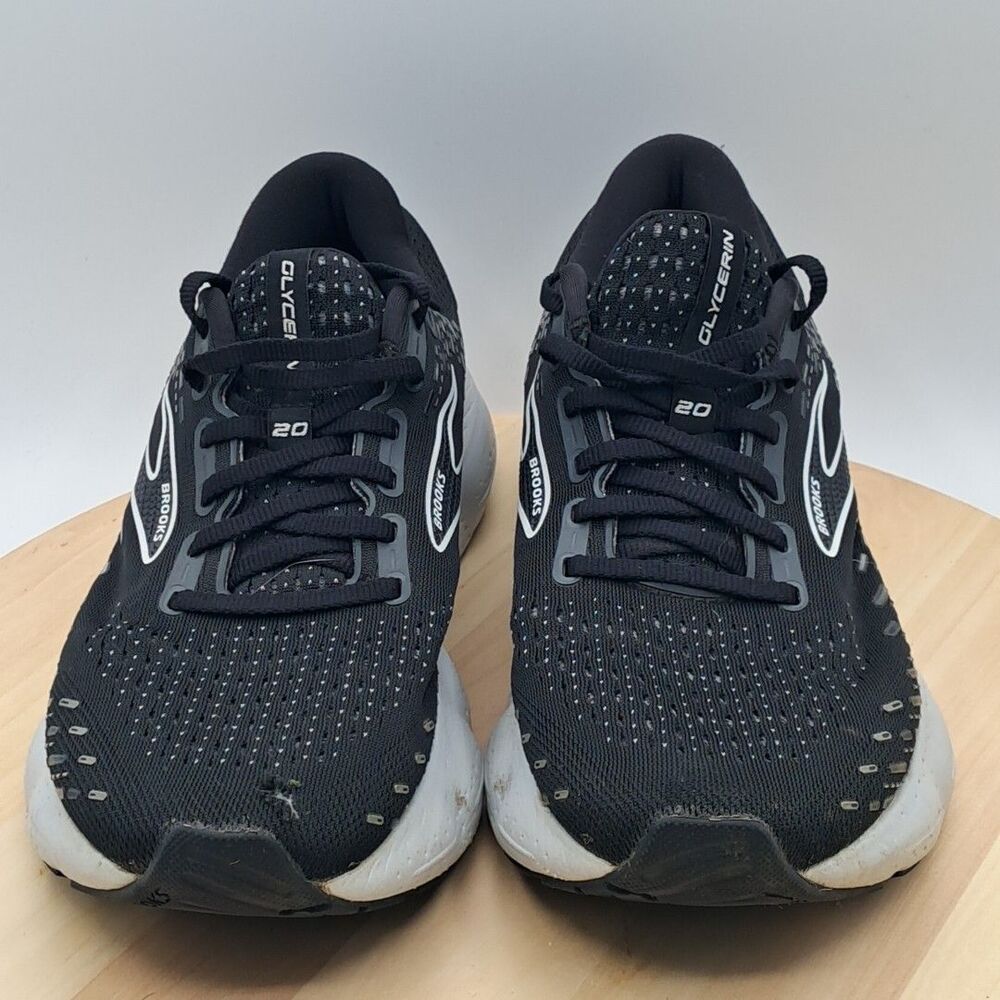 Brooks Womens Glycerin 20 Size 9.5 B US Black Running Shoes Sneakers 1203691B059
